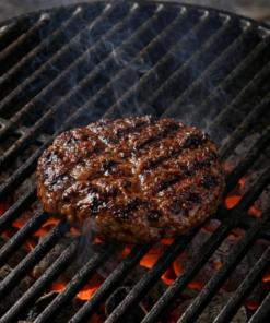 Runderhamburger vers barbecue