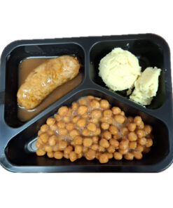 Verse worst met jus, kapucijners en aardappelpuree 400 gram