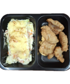 Kibbeling met vissausje en groente gratin 700 gram