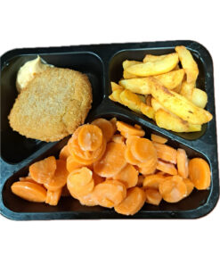 Visburger met worteltjes en aardappelpartjes 400 gram