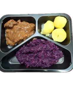 Wildhachee met rodekool en aardappelen 400 gram