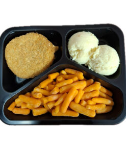 Visburger met worteltjes en puree 400 gram